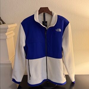 The North Face Retro Denali Jacket Royal Blue and White Fleece Zip Jacket